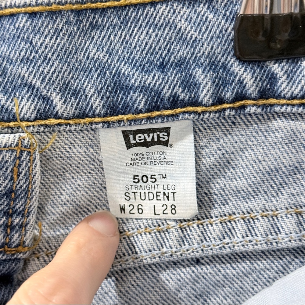 Levi’s 505 Straight Leg Student Fit Jeans W26 L28 - Picture 8 of 9